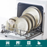 48 Piece Beige Hand-painted Ceramic Dinnerware Set