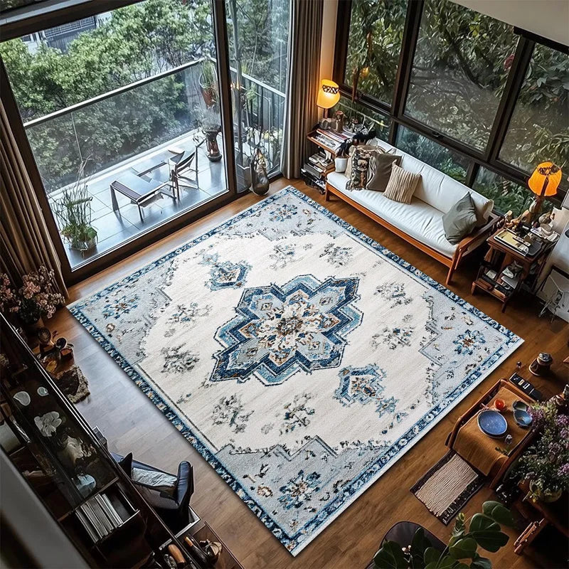 Moroccan Retro Style Bathroom and Living Room Floor Mat