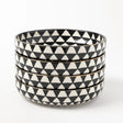 Medallion 4-Pack Ceramic Low Bowls Black and White,  ramen bowl,  ceramic bowl,  noodle bowl, bowl set Julia M LifeStyles