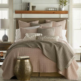 Elegant Taupe Cotton Waffle Quilt Set with Pillow Shams for Full/Queen Bed Julia M LifeStyles