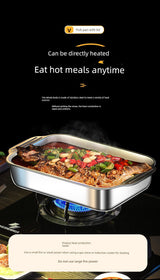 Grilled Fish Dish Extra Thick Oven Binaural Rectangular Stainless Steel Julia M LifeStyles