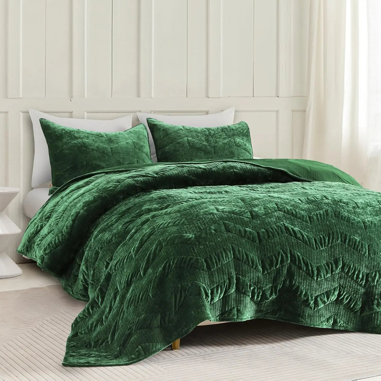 Ultra Soft Luxury Velvet Quilt Set - Queen Size Oversized Comforter for Summer Julia M LifeStyles