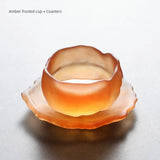 Elegant Frosted Japanese Glass Tea Cup – Single Serve Delight Julia M Home & Kitchen