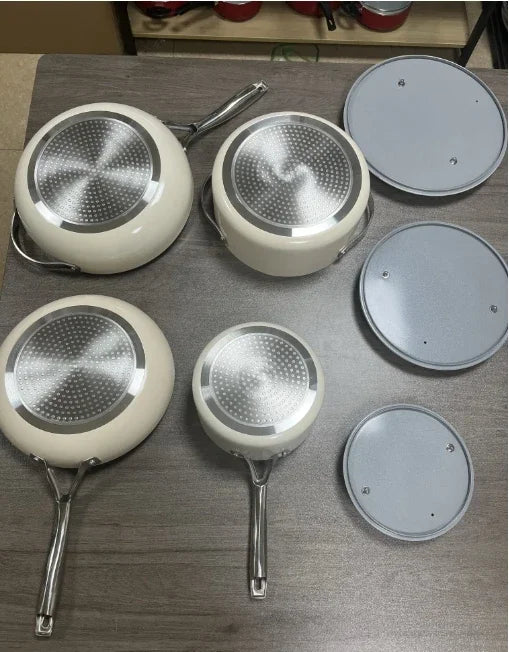 Carawayhome Nonstick Ceramic Cookware Set - Oven Safe & Easy Cleanup