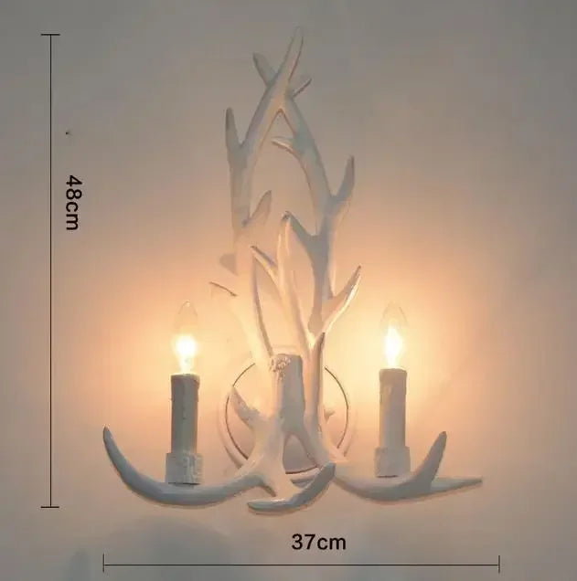 Rustic Alpine Hand-Crafted Deer Antler Pendant Chandelier