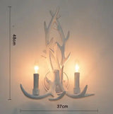 Rustic Alpine Hand-Crafted Deer Antler Pendant Chandelier