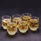 6pcs Sets Luxury Wine Glasses Transparent Glass Cup Exquisite Cocktail Glass European Style Whiskey Glass Bar Brandy Beer Cups