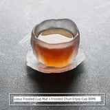 Elegant Frosted Japanese Glass Tea Cup – Single Serve Delight Julia M Home & Kitchen