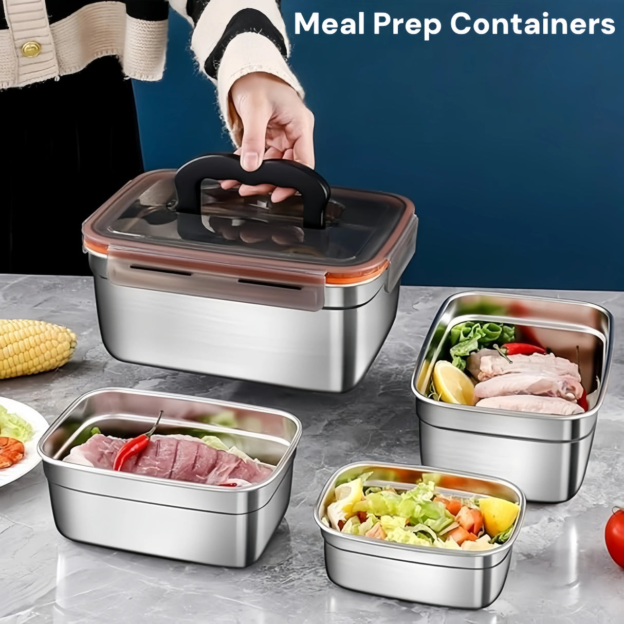 Bento Lunch Boxes adults，Kitchen Organizers Camping Airtight Tupper Lunchbox Food Side Dish Taper Meal Prep Storage Containers Julia M LifeStyles
