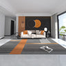 VIKAMA Orange Grey Large Living Room Carpet