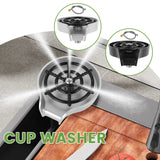 Faucet Glass Rinser ABS High Pressure Glass Cup Washer 360° Rotating High Efficiency Bottle Washer Kitchen Sink Accessories Julia M LifeStyles
