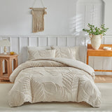 New Monstera Leaves Tufted Duvet Cover Set Single Double Bedding Set King Soft Comfortable Durable Quilt Cover and Pillowcases