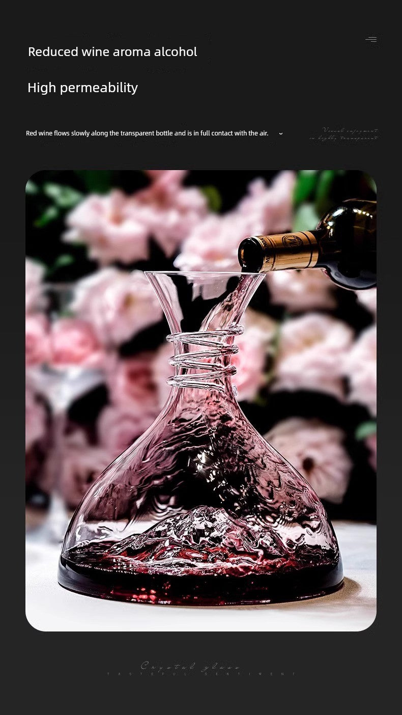 Lux Iceberg Falls Crystal Glass Wine Decanter & Filter Julia M LifeStyles