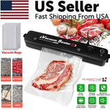 Automatic Vacuum Sealer Machine for Food Preservation Storage Saver with Seal Bag for Home Kitchen Use