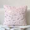 2pcs faux fur foil print feather decorative throw pillow cover,fluffy and soft plush cushion cover,for sofa bed, living room