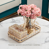 Light Luxury Style Crystal Tissue Box