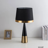 Metal Bedroom Bedside Lamp Modern Simple Cloth Cover Decorative Desk Lamp Nordic Hotel Living Room Office Reading Lamp