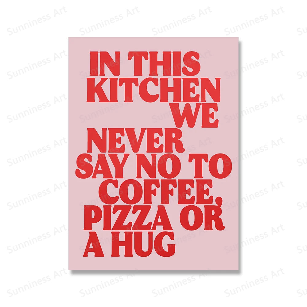 Colorful Kitchen Quote Canvas Art for Coffee & Tea Lovers Julia M LifeStyles