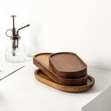 Tableware Solid Wood Food Tray Round Rectangle Dessert Plate Japanese-style Wooden Snack Fruit Tea Saucer Pallet Bread Board Julia M LifeStyles