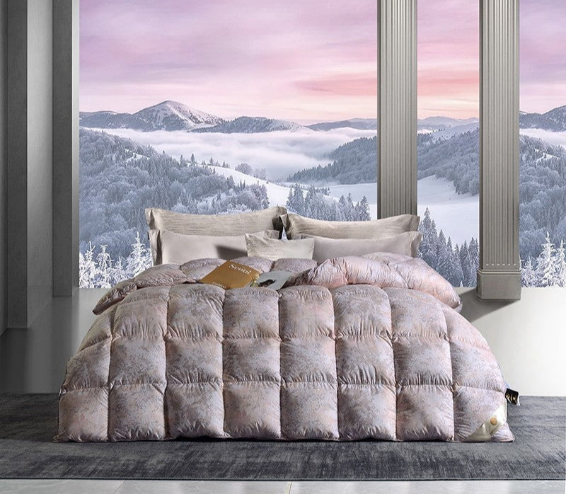 Italy Import Silk Duvet 95 White Goose down Quilt Winter Quilt Thickened Heattech Mute Floor Heating Air-Conditioning Quilt Julia M LifeStyles
