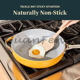 Nonstick Ceramic Cookware Set Pots Pans Lids and Kitchen Storage Non Toxic PTFE & PFOA Free Oven Safe Julia M Home & Kitchen