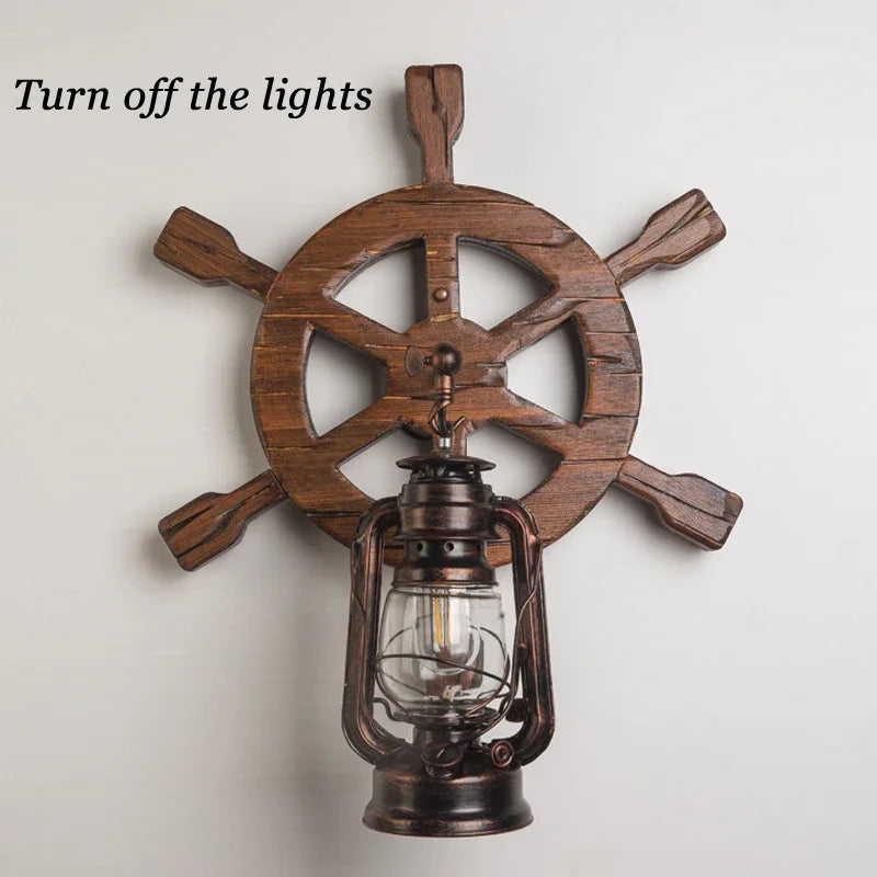 Mariner Wood & Iron Wall Sconce