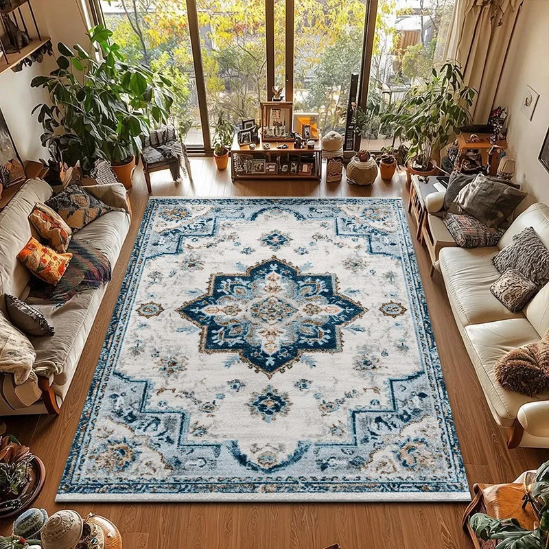 Moroccan Retro Style Bathroom and Living Room Floor Mat