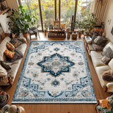 Moroccan Retro Style Bathroom and Living Room Floor Mat