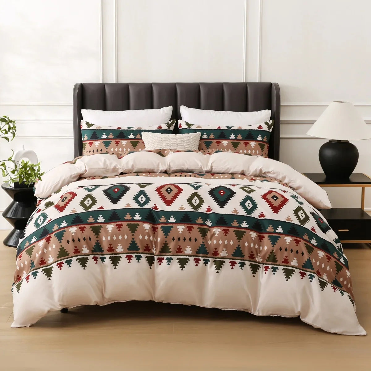 Boho White Paisley Floral Duvet Cover Twin Bohemian Exotic Flower Bedding Set Reversible Red Comforter Cover for Girl Women Room Julia M LifeStyles
