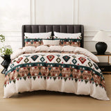 Boho White Paisley Floral Duvet Cover Twin Bohemian Exotic Flower Bedding Set Reversible Red Comforter Cover for Girl Women Room Julia M LifeStyles
