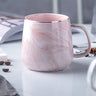 Nordic Marbled Ceramic Mug with Gold Rim