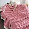 Cozy Coral Fleece Rabbit Fur Blanket for Sofa & Bedroom Julia M LifeStyles