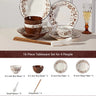 Retro Rose Household Anti-Slip full travel dish set is very luxurious luxury bowl kitchen dinner sets ceramic plates porcelain