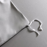Luxury 1000TC Egyptian Cotton Duvet Cover Set with Silver Embroidery