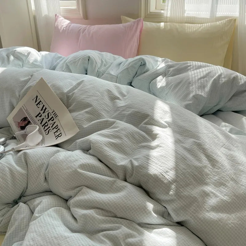 Ultra Soft Washed Microfiber Duvet Cover Set with Pillowcases