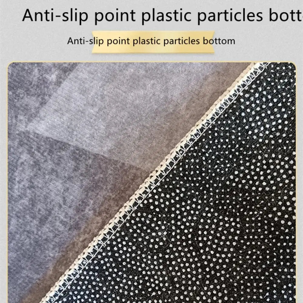 VIKAMA Black Large Living Room Carpet - Low Pile Waterproof Rug