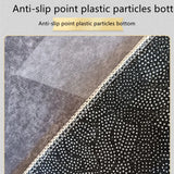 VIKAMA Black Large Living Room Carpet - Low Pile Waterproof Rug