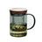 400ml Heat-Resistant Glass Tea Cup with Filter and Wooden Lid Julia M LifeStyles