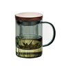 400ml Heat-Resistant Glass Tea Cup with Filter and Wooden Lid Julia M LifeStyles
