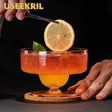 Creative short leg wide mouth cocktail glass for party use
