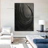Large Special Artwork Abstract Pure Black Texture Thick Oil Painting Handmade New Design Knife Thick Canvas Wall Art Decor
