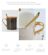 Florence Exquisite European-Style Bone China Mug with Lid and Spoon Julia M LifeStyles