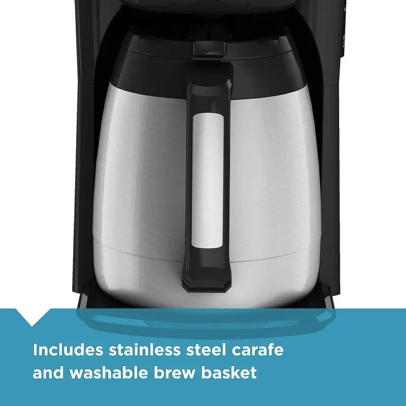 BLACK DECKER 12-Cup Thermal Coffee Maker, Digital Controls, Even Stream Showerhead, Thermal Carafe, Easy Cleaning Julia M LifeStyles