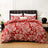 Boho White Paisley Floral Duvet Cover Twin Bohemian Exotic Flower Bedding Set Reversible Red Comforter Cover for Girl Women Room Julia M LifeStyles