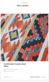 VIKAMA Orange Grey Large Living Room Carpet