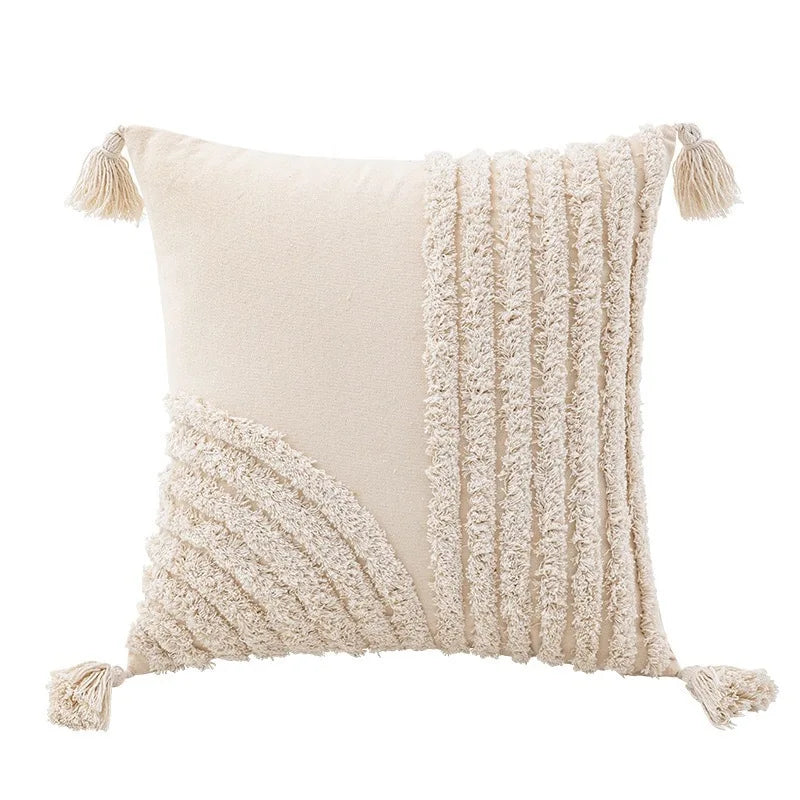 Bohemian Embroidered Tassel Pillow Case 45x45cm Julia M LifeStyles