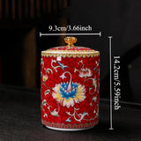 1PC Ceramic Storage Jar with Lid Coffee Table Tea Jar Living Room Candy Jar Household Kitchen Supplies Cereal Dispenser Julia M LifeStyles