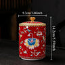 1PC Ceramic Storage Jar with Lid Coffee Table Tea Jar Living Room Candy Jar Household Kitchen Supplies Cereal Dispenser Julia M LifeStyles