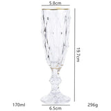 170ml Luxurious Crystal Champagne Glasses Transparent Thickened Retro Cocktail Glass Red Wine Goblet Wedding Party Accessories Julia M LifeStyles