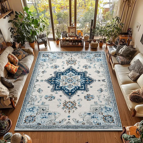 Moroccan Retro Style Bathroom and Living Room Floor Mat